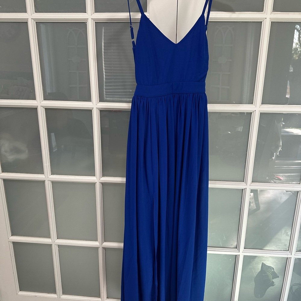 Chic Royal Blue Maxi Dress